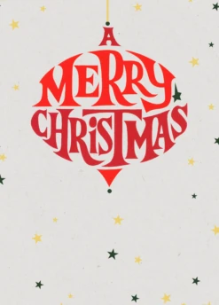 Pod Personalised Traditional Christmas Bauble Card