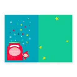 Pod Personalised Elves Christmas Card For Son -Pod Shop F3100120 alt2