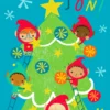 Pod Personalised Elves Christmas Card For Son
