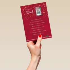 Pod Personalised Dad Poem Christmas Card -Pod Shop F3100126 hand L