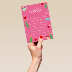 Pod Personalised Heartfelt Poem Christmas Card For Fiancée -Pod Shop F3100129 hand L