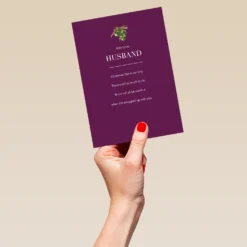 Pod Personalised Traditional Husband Christmas Card -Pod Shop F3100135 hand L