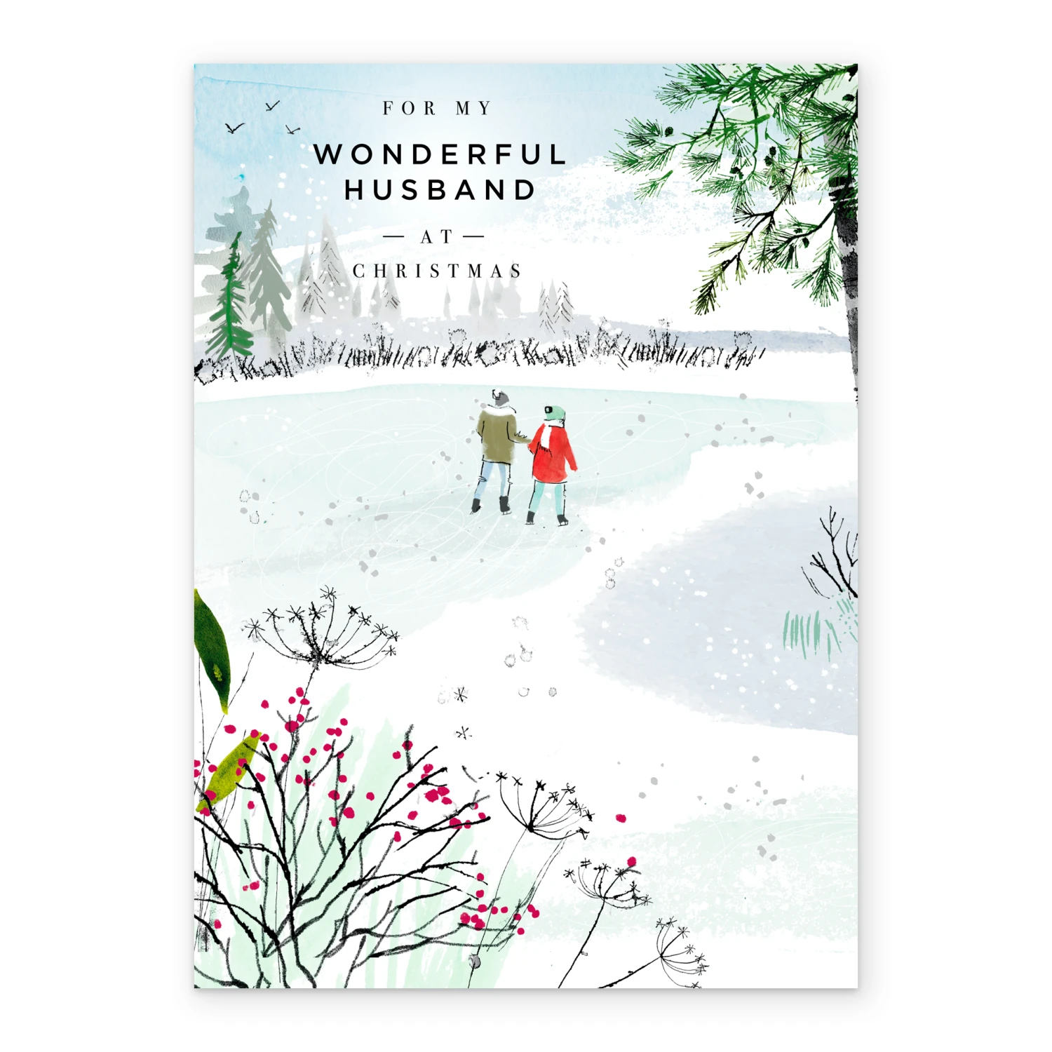 Pod Personalised Husband Snow Design Christmas Card 2 Pod Personalised Husband Snow Design Christmas Card - Image 2