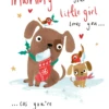 Pod Personalised Mummy's Little Girl Christmas Card