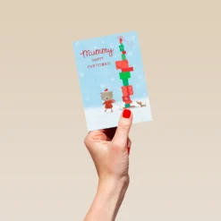 Pod Personalised Bear & Gifts Christmas Card For Mummy -Pod Shop F3100140 hand S