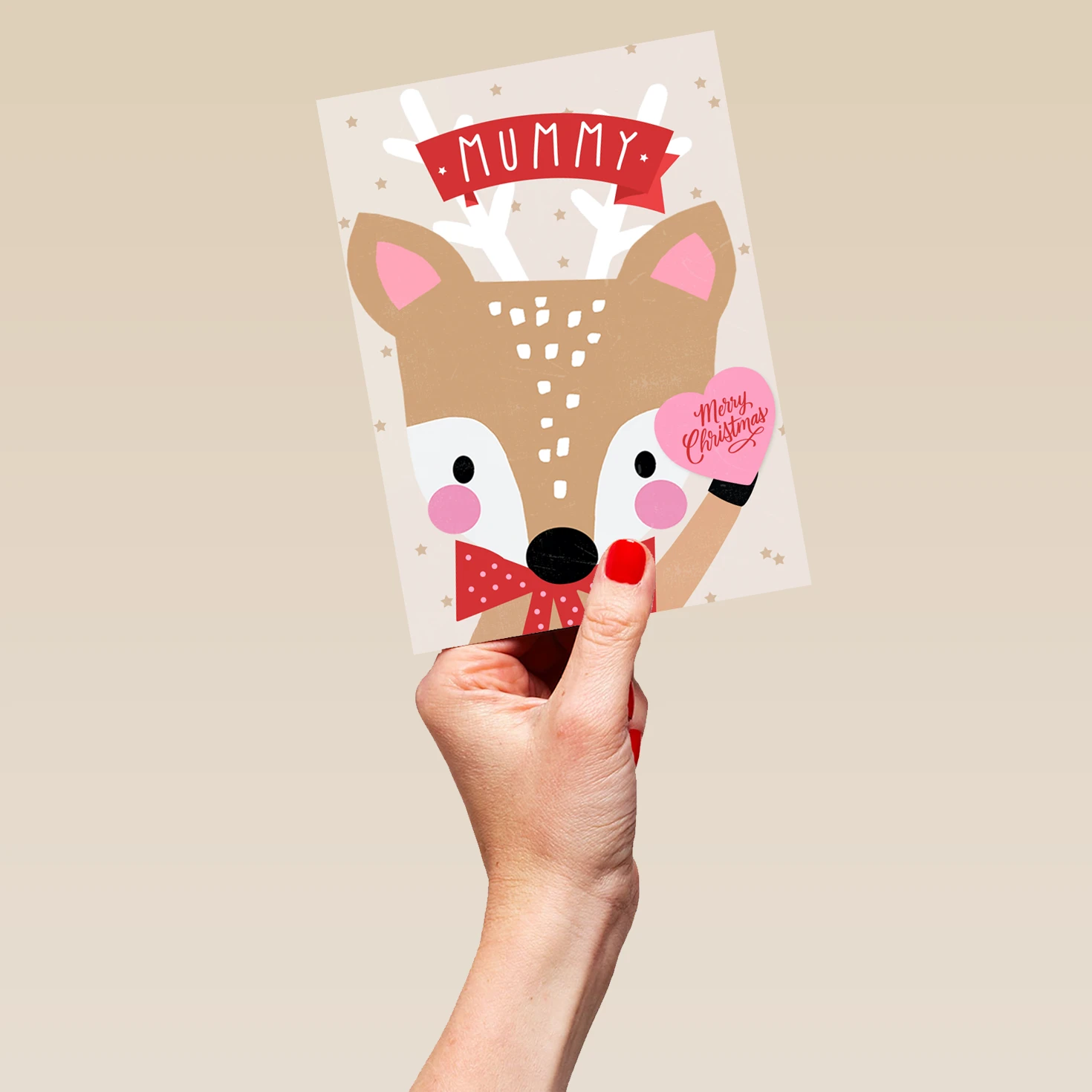 Pod Personalised Mummy Reindeer Christmas Card 5 Pod Personalised Mummy Reindeer Christmas Card - Image 5