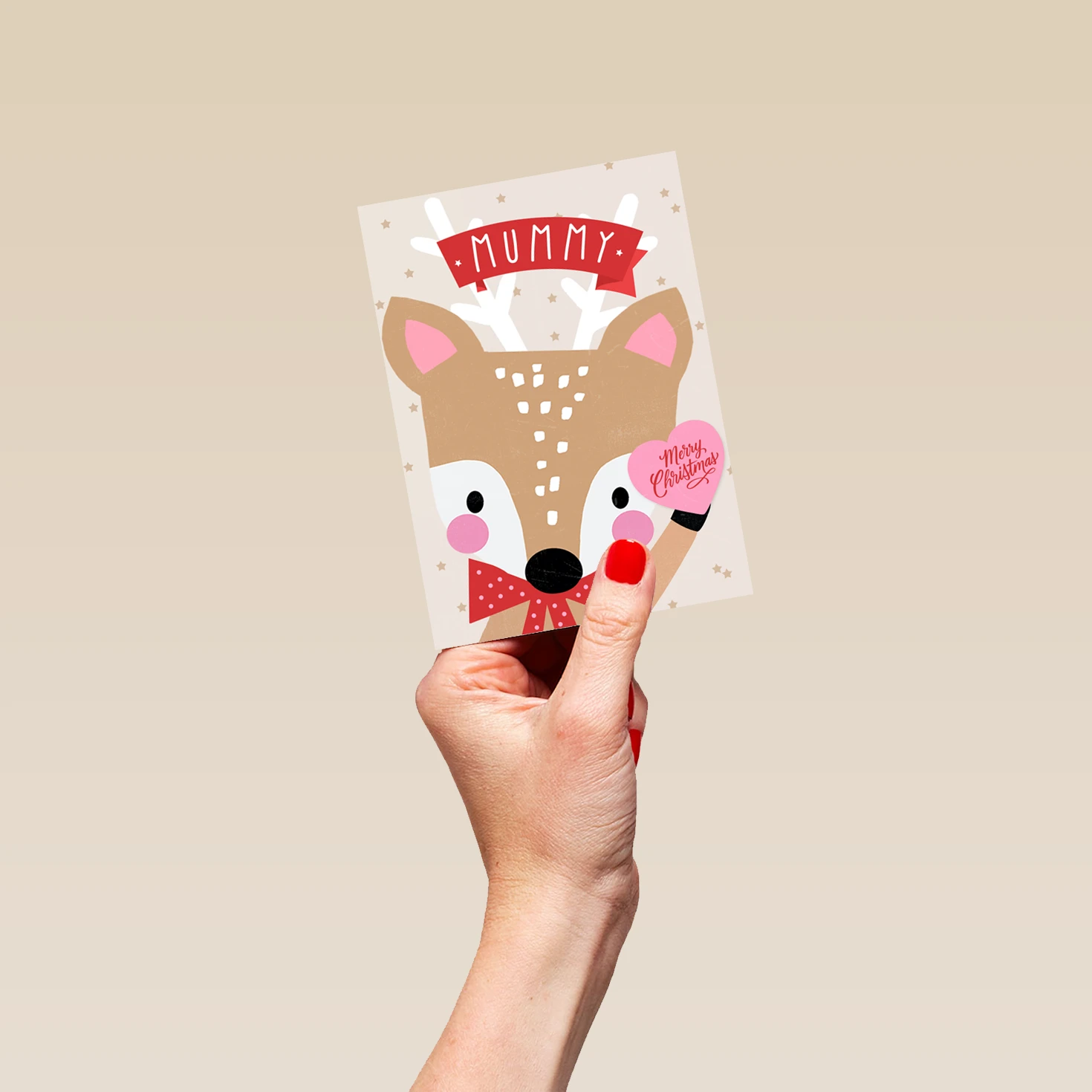 Pod Personalised Mummy Reindeer Christmas Card 4 Pod Personalised Mummy Reindeer Christmas Card - Image 4