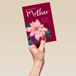 Pod Personalised Traditional Christmas Card For Mother -Pod Shop F3100142 hand L