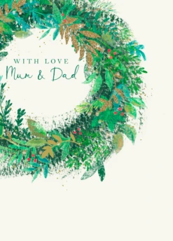 Pod Personalised Mum And Dad With Love Christmas Card