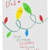 Pod Personalised Mum & Dad Tree Lights Christmas Card
