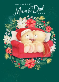 Pod Personalised Mum & Dad Forever Friends Christmas Card