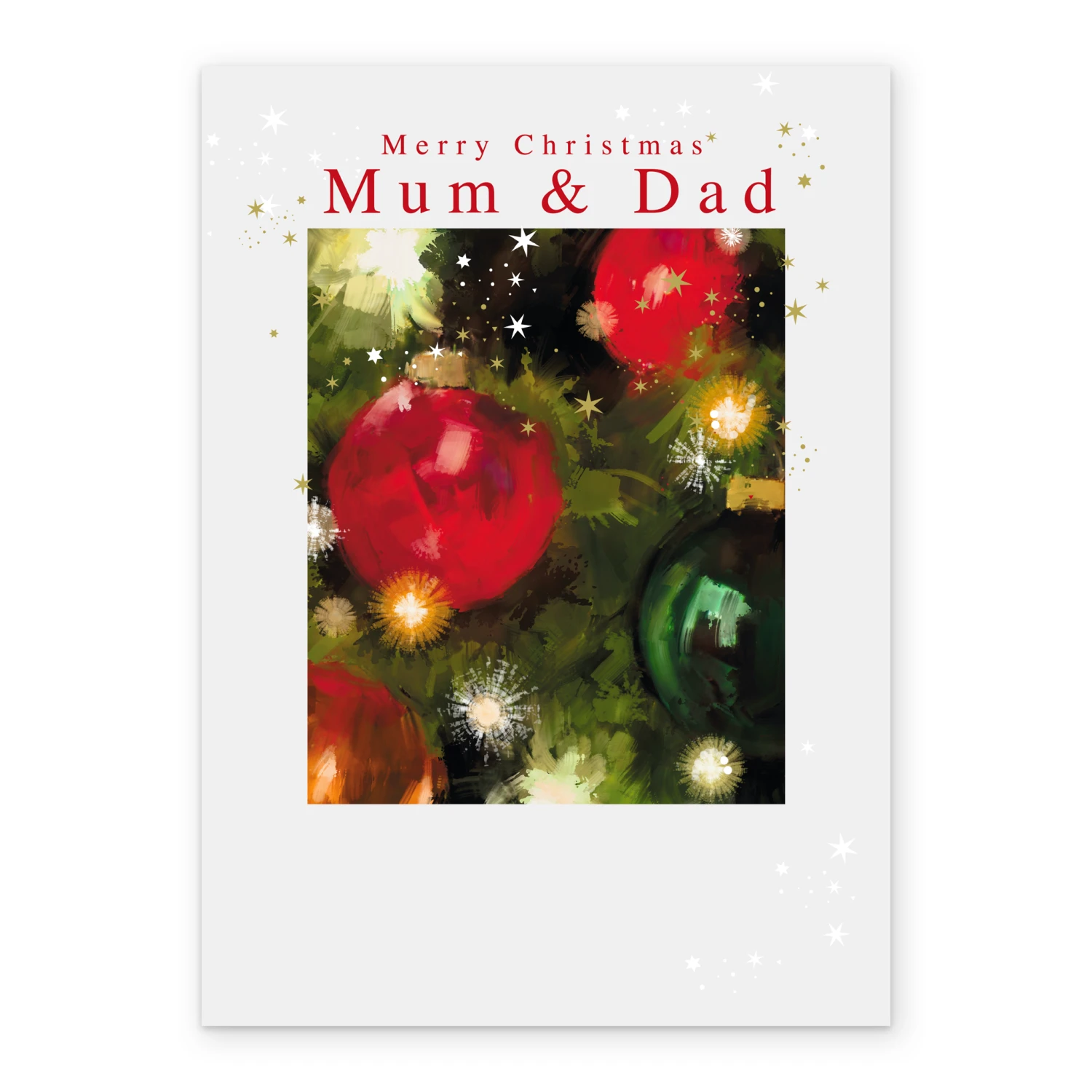 Pod Personalised Baubles Christmas Card For Mum & Dad 2 Pod Personalised Baubles Christmas Card For Mum & Dad - Image 2