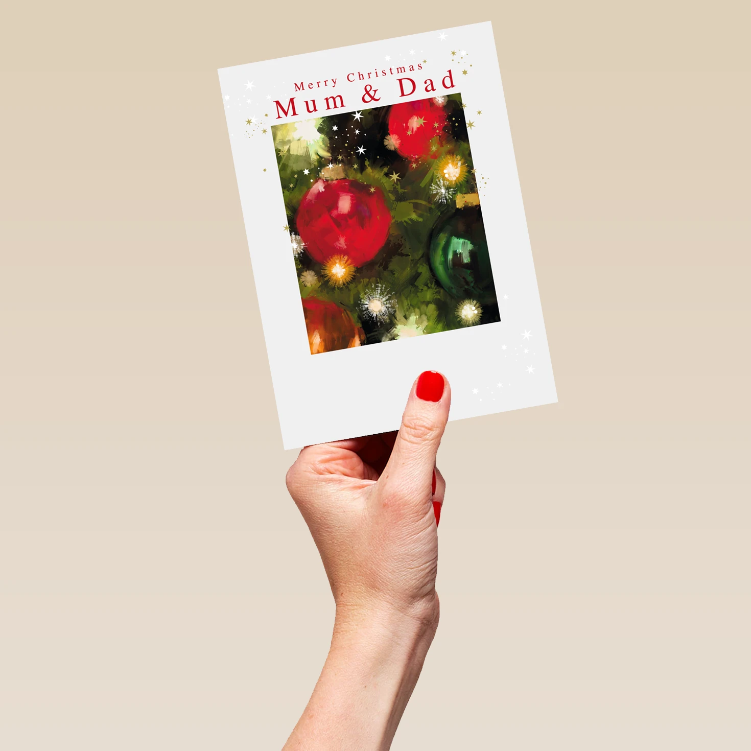 Pod Personalised Baubles Christmas Card For Mum & Dad 5 Pod Personalised Baubles Christmas Card For Mum & Dad - Image 5