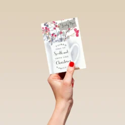 Pod Personalised Festive Foliage Christmas Card For Mum -Pod Shop F3100153 hand S