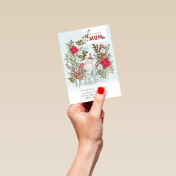 Pod Personalised Flowers For Mum Christmas Card 8 Pod Personalised Flowers For Mum Christmas Card -Pod Shop F3100155 hand S