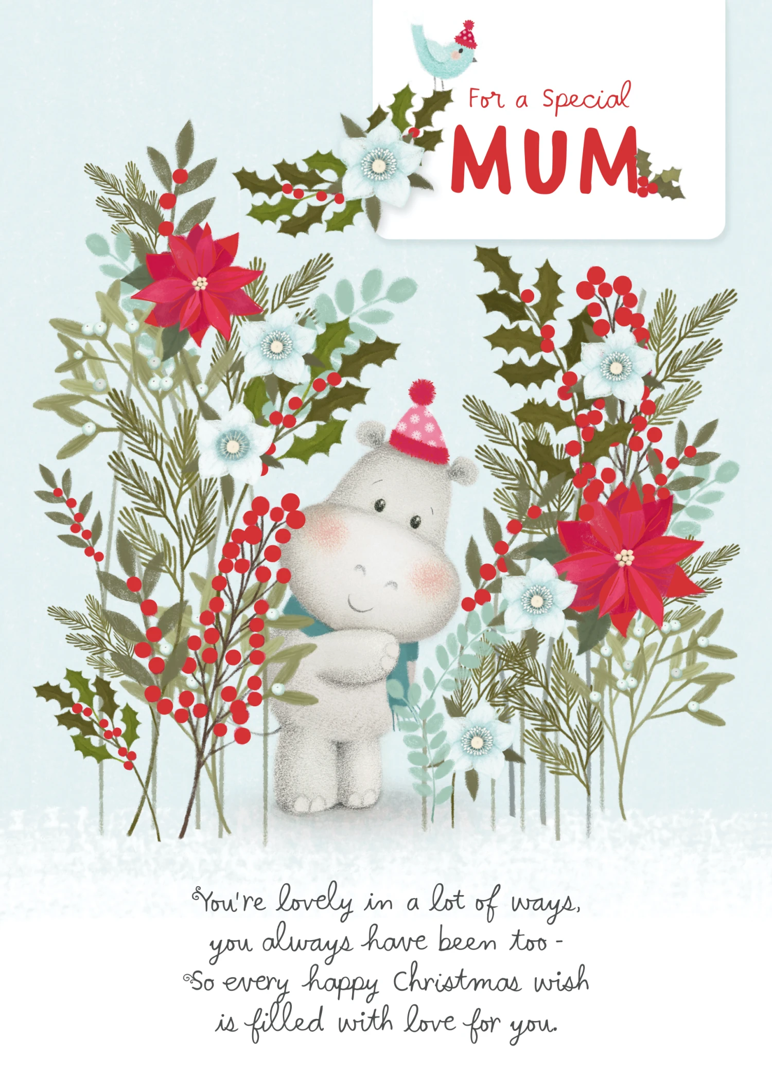 Pod Personalised Flowers For Mum Christmas Card 1 Pod Personalised Flowers For Mum Christmas Card