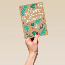 Pod Personalised Winter Christmas Card For Mum -Pod Shop F3100156 hand L