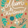 Pod Personalised Winter Christmas Card For Mum