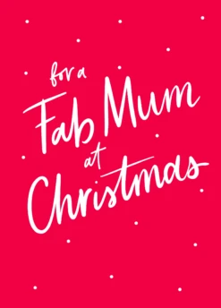 Pod Personalised Fun Red Christmas Card For Mum