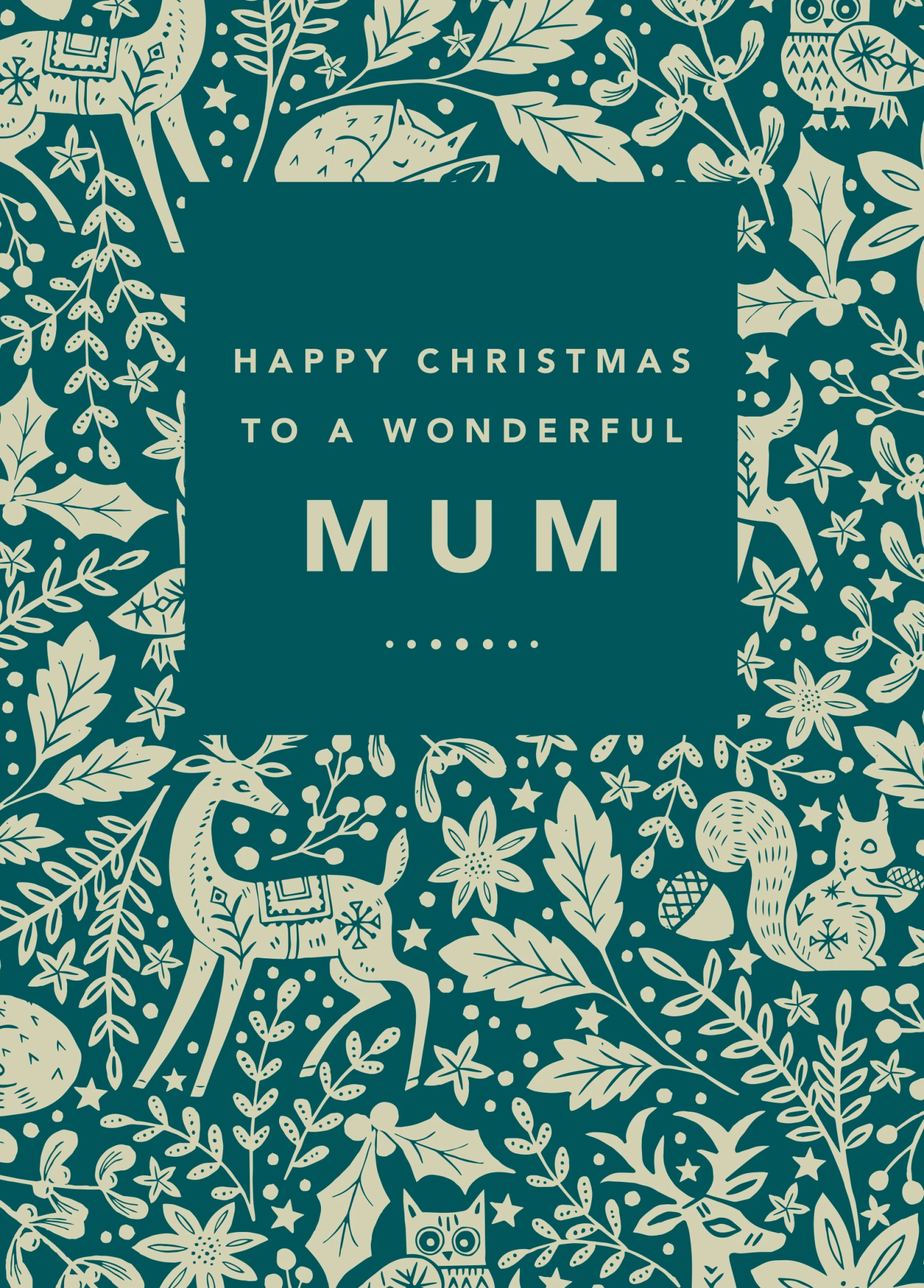 Pod Personalised Winter Scene Christmas Card For Mum 1 Pod Personalised Winter Scene Christmas Card For Mum