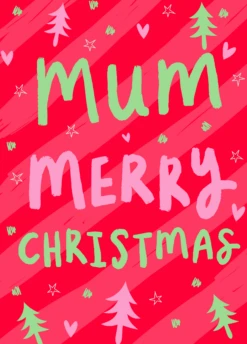 Pod Personalised Merry Christmas Mum Card