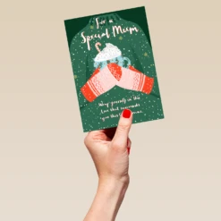 Pod Personalised Mum Hot Chocolate Mug Christmas Card 9 Pod Personalised Mum Hot Chocolate Mug Christmas Card -Pod Shop F3100165 hand L