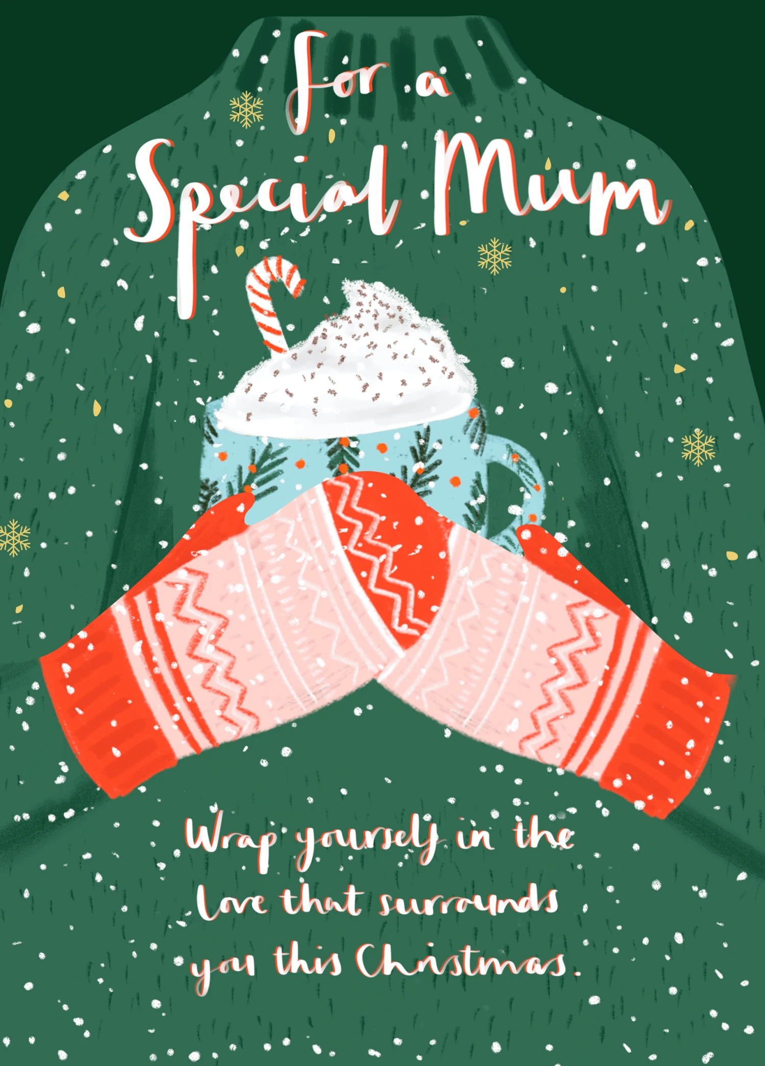 Pod Personalised Mum Hot Chocolate Mug Christmas Card 1 Pod Personalised Mum Hot Chocolate Mug Christmas Card