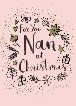 Pod Personalised Festive Nan Christmas Card