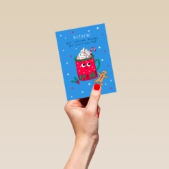Pod Personalised Hot Chocolate And Gingerbread Nephew Christmas Card -Pod Shop F3100174 hand S