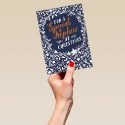 Pod Personalised Festive Winter Nephew Christmas Card 9 Pod Personalised Festive Winter Nephew Christmas Card -Pod Shop F3100175 hand L