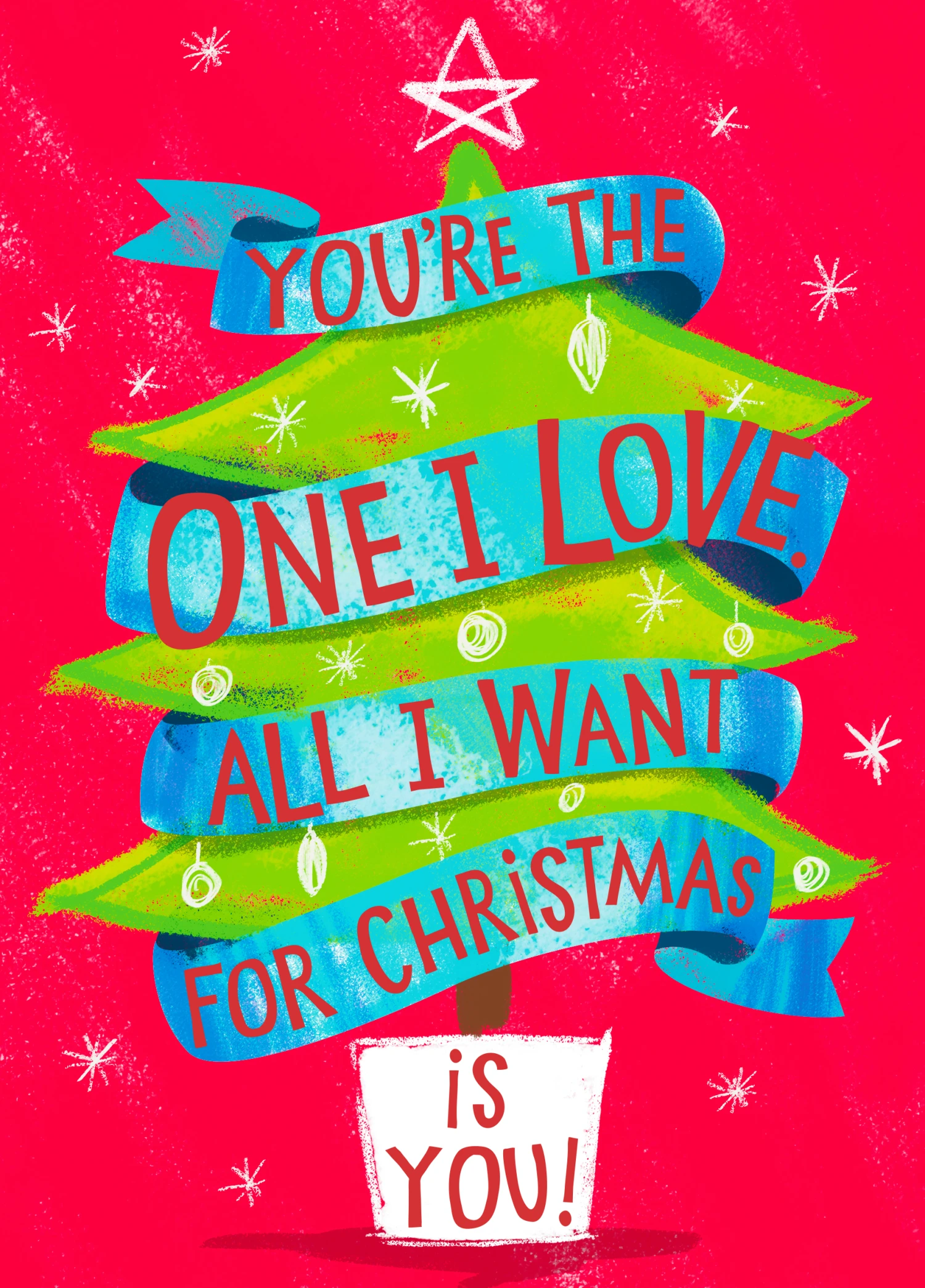 Pod Personalised To The One I Love All I Want Is You Christmas Card 1 Pod Personalised To The One I Love All I Want Is You Christmas Card