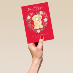 Pod Personalised Cute Forever Friends The One I Love Christmas Card -Pod Shop F3100185 hand L