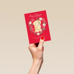 Pod Personalised Cute Forever Friends The One I Love Christmas Card -Pod Shop F3100185 hand S