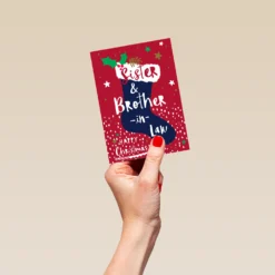 Pod Personalised Sister & Brother-in-Law Christmas Card -Pod Shop F3100190 hand S