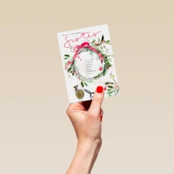 Pod Personalised Wreath Christmas Card For Sister -Pod Shop F3100191 hand S