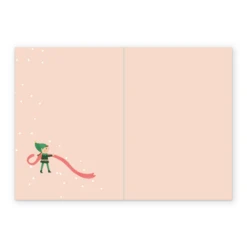 Pod Personalised Cute Elves & Gift Christmas Card For Sister -Pod Shop F3100195 alt2