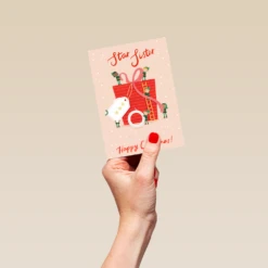 Pod Personalised Cute Elves & Gift Christmas Card For Sister -Pod Shop F3100195 hand S