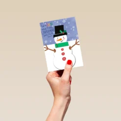 Pod Personalised Snowman Son Christmas Card -Pod Shop F3100200 hand S