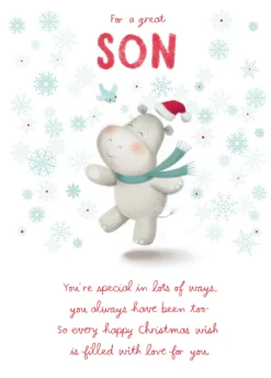 Pod Personalised Cute Poem Christmas Card For Son