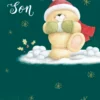 Pod Personalised Cute Forever Friends For Son Christmas Card