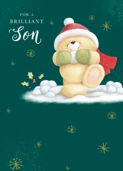 Pod Personalised Cute Forever Friends For Son Christmas Card