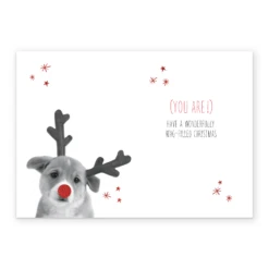Pod Personalised Cute Reindeer Dog Christmas Card For Someone Special -Pod Shop F3100209 alt2