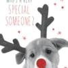 Pod Personalised Cute Reindeer Dog Christmas Card For Someone Special