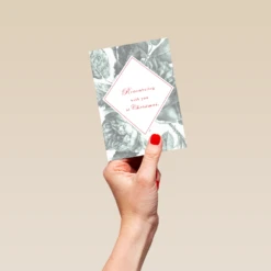 Pod Personalised Irises Remembering And Thinking Christmas Card -Pod Shop F3100219 hand S