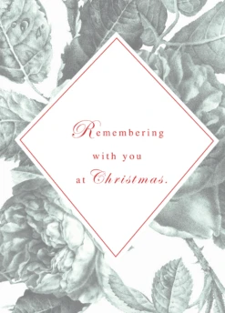 Pod Personalised Irises Remembering And Thinking Christmas Card