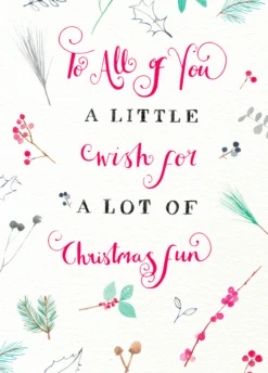 Pod Personalised A Winter Wish Christmas Card To All Of You