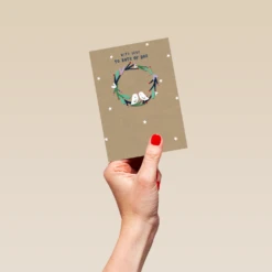 Pod Personalised To Both Wreath Stars & Doves Christmas Card 8 Pod Personalised To Both Wreath Stars & Doves Christmas Card -Pod Shop F3100223 hand S