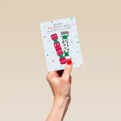 Pod Personalised For Both Christmas Crackers Card 8 Pod Personalised For Both Christmas Crackers Card -Pod Shop F3100225 hand S