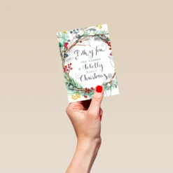 Pod Personalised Winter Wreath Christmas Card To Both 8 Pod Personalised Winter Wreath Christmas Card To Both -Pod Shop F3100228 hand S