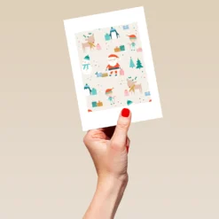 Pod Personalised Festive Elves Design Christmas Card -Pod Shop F3100231 hand L